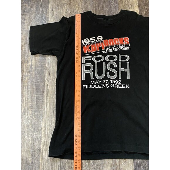 Vintage Rush Concert T Shirt Large Single Stitch 1992 90s KBPI 105.9 Denver - Picture 6 of 6